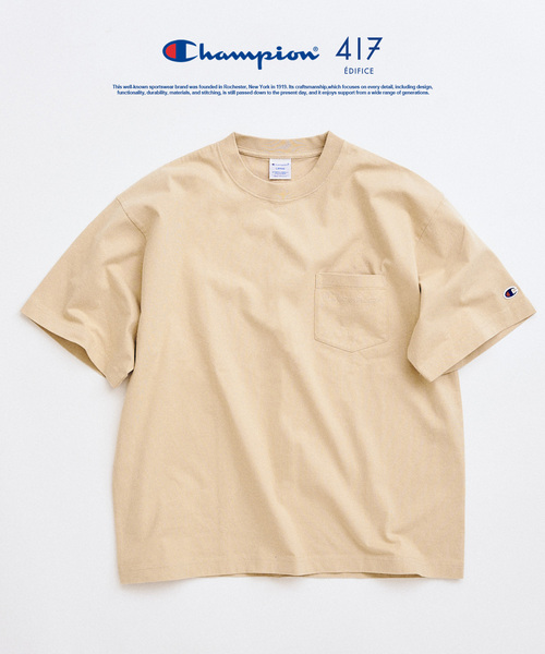 Champion（チャンピオン） tシャツ 417別注 Bleach Wash Pocket T