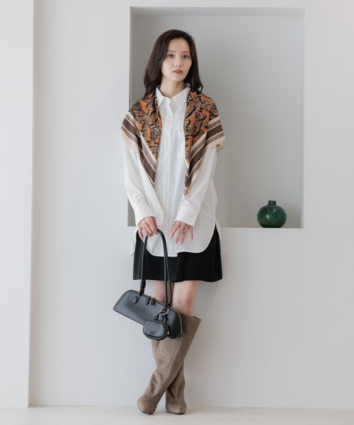 「Andemiu」 長袖シャツ FREE モカ レディース_画像2