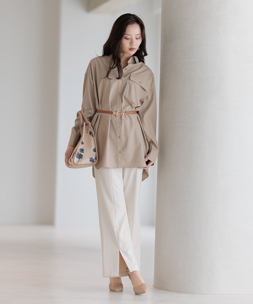 「Andemiu」 長袖シャツ FREE モカ レディース_画像6