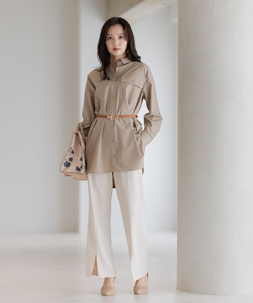 「Andemiu」 長袖シャツ FREE モカ レディース_画像7