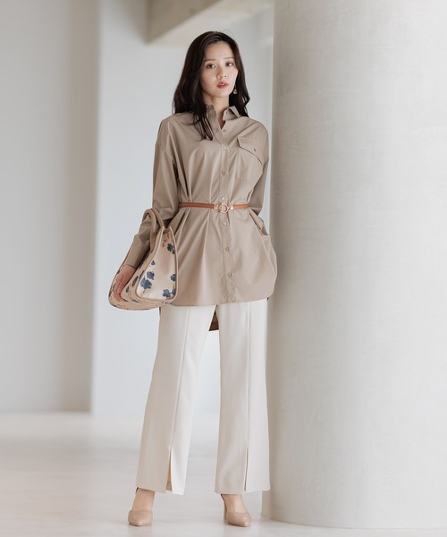 「Andemiu」 長袖シャツ FREE モカ レディース_画像8