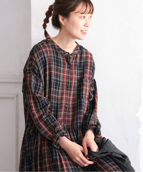 「soulberry」 長袖ワンピース M レッド レディース_画像2