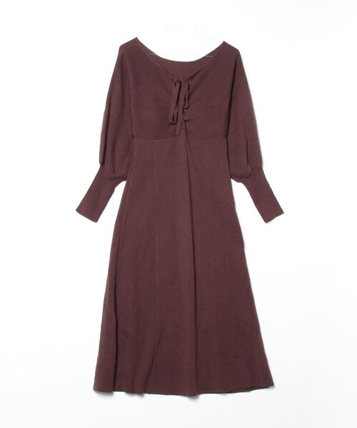 「Cheek」 ニットワンピース MEDIUM ブラウン レディース_画像2
