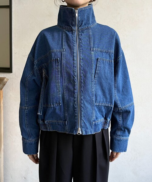Thevon（ゼヴォン） デニムジャケット gジャン スタンドネックステッチ