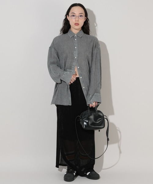 「GEORGE'S」 長袖シャツ FREE ブルー レディース_画像3