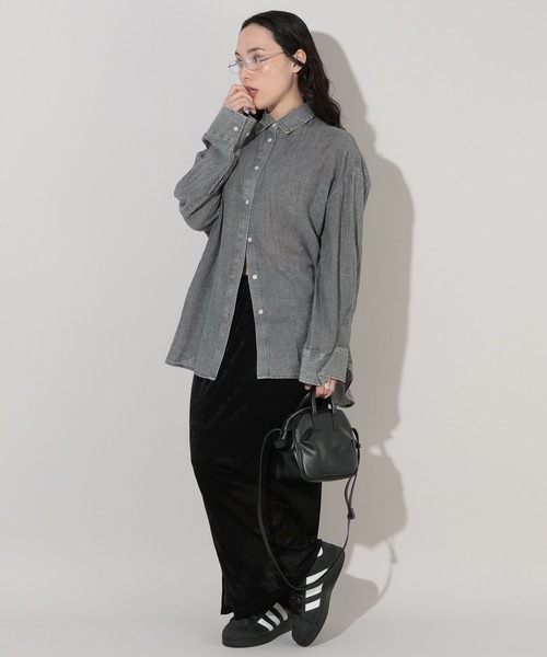 「GEORGE'S」 長袖シャツ FREE ブルー レディース_画像4