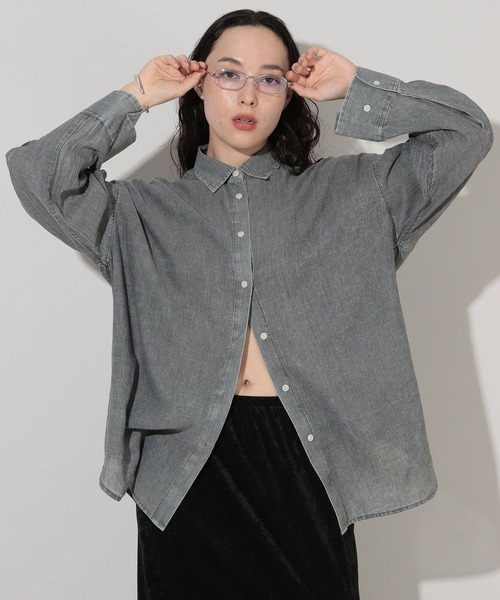 「GEORGE'S」 長袖シャツ FREE ブルー レディース_画像7