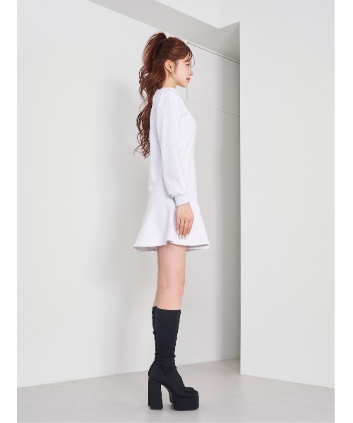 「Darich」 長袖ワンピース - ベージュ レディースの画像