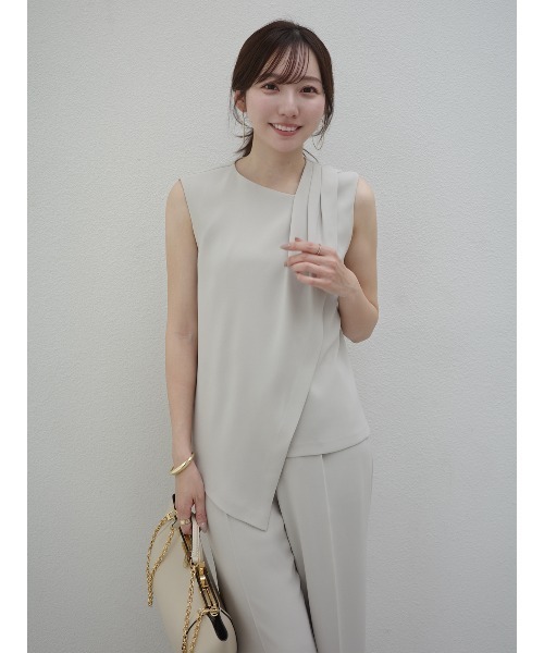 パンツ 「XSサイズあり」ダブルサテンストレートパンツ レディースの画像