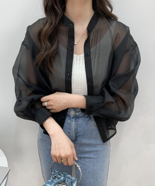 「ABITOKYO」 長袖ブラウス M グレー レディース_画像7