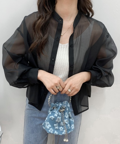 「ABITOKYO」 長袖ブラウス M グレー レディース_画像9
