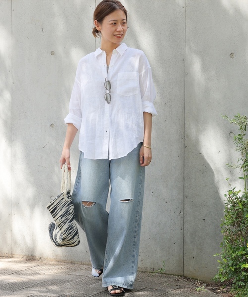 「JOURNAL STANDARD relume」 長袖シャツ FREE ピンク レディース_画像2
