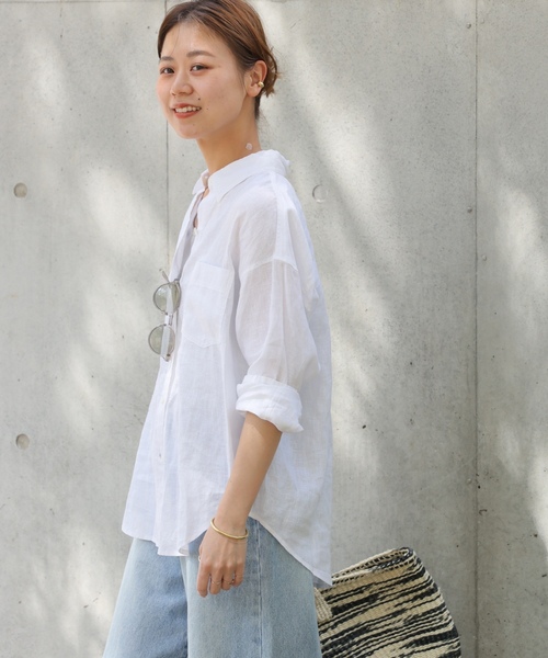 「JOURNAL STANDARD relume」 長袖シャツ FREE ピンク レディース_画像9