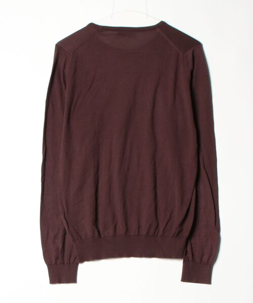「JOHN SMEDLEY」 長袖ニット S ブラウン メンズ_画像2
