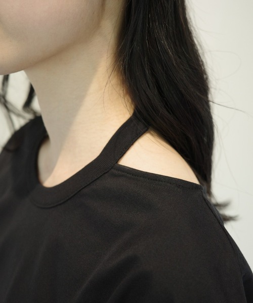 CLANE（クラネ） tシャツ 半袖 CLANE W FACE NOTCHED RIB OVER TOPS