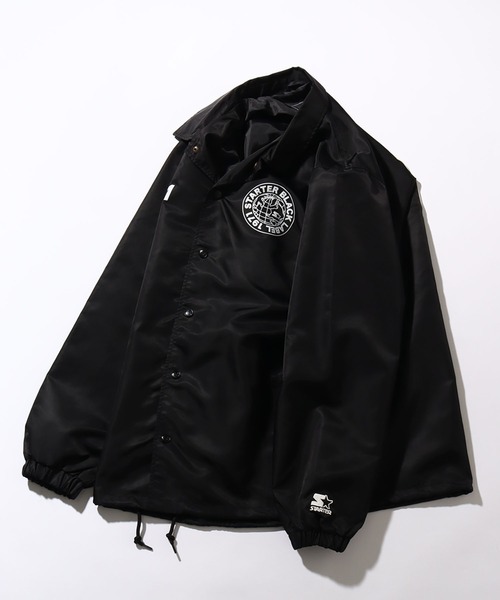 「STARTER BLACK LABEL」 コーチジャケット M ブラック メンズ_画像8