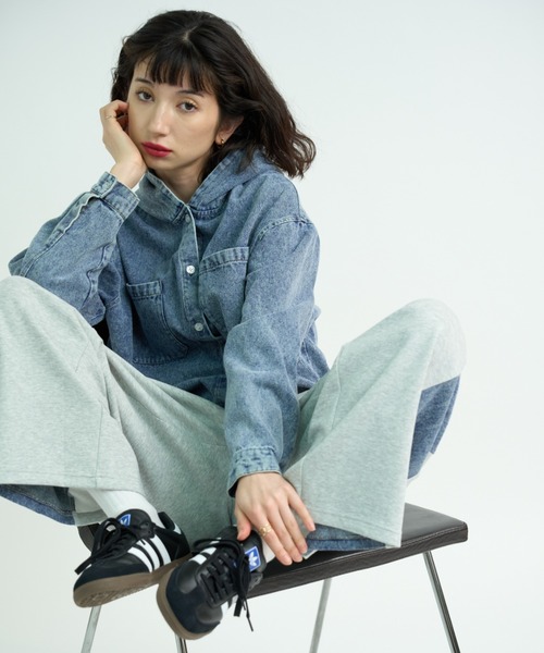 「A.D.C.L.」 長袖シャツ M ブルー レディース_画像7