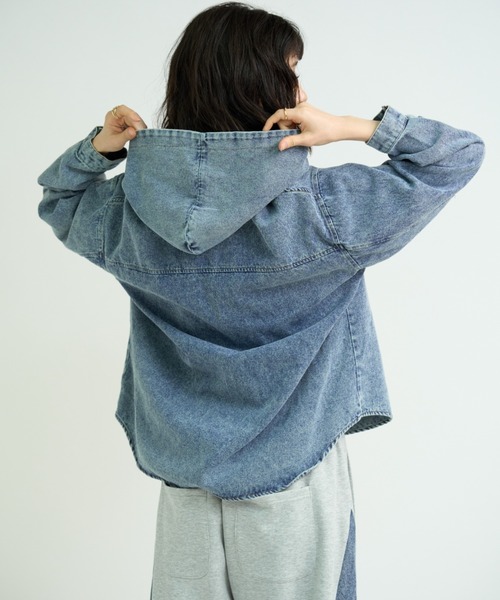 「A.D.C.L.」 長袖シャツ M ブルー レディース_画像9