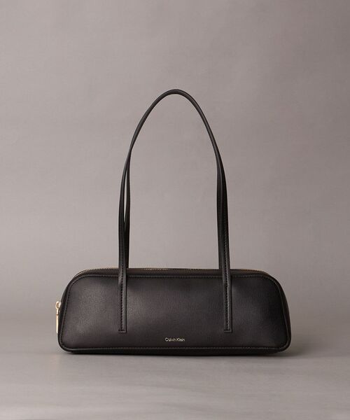 CARVEN カルヴェン 本革 レザー ハンドバッグ 黒 ゴールド金具 冠婚 