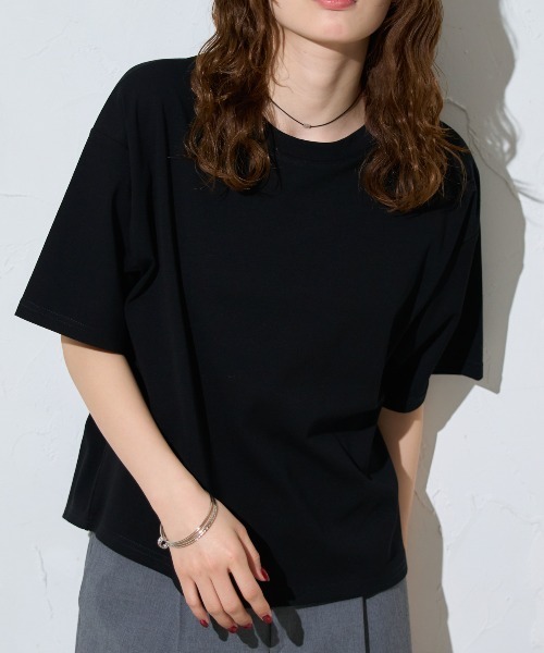 tシャツ 五分袖 半袖Tシャツ / スーパーストレッチ レディース | TRIANGLE PALETTE | 02