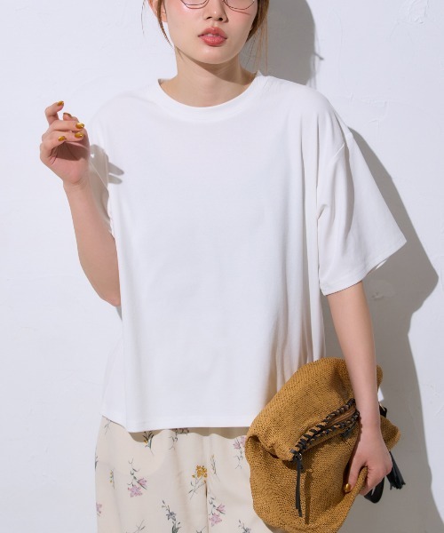 tシャツ 五分袖 半袖Tシャツ / スーパーストレッチ レディース | TRIANGLE PALETTE | 06