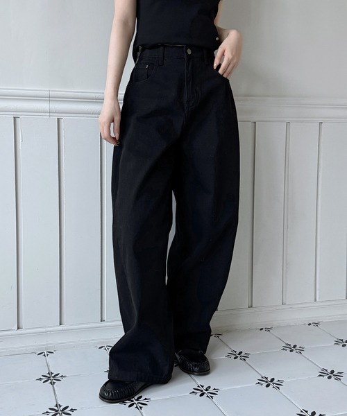 「by muni:r」 チノパンツ SMALL ブラック レディース_画像2