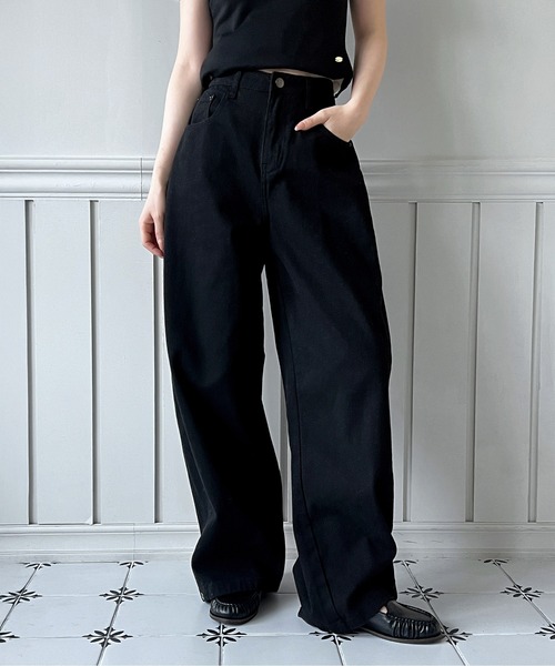 「by muni:r」 チノパンツ SMALL ブラック レディース_画像3
