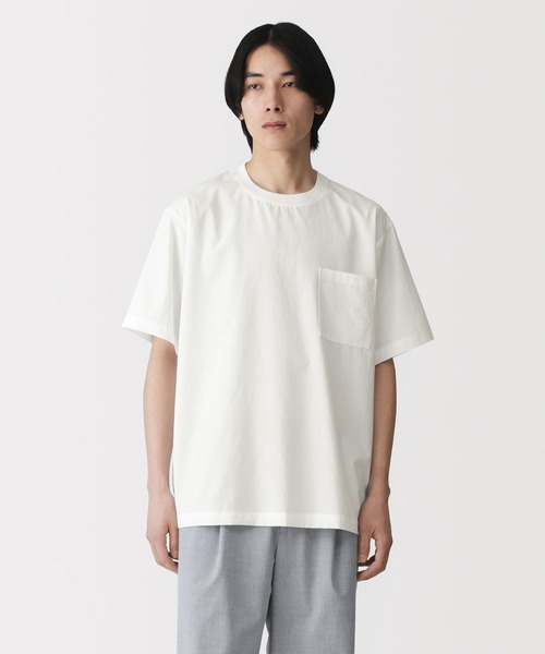 無印良品（MUJI） シャツ 半袖 紳士 風を通す半袖布帛Tシャツ メンズ