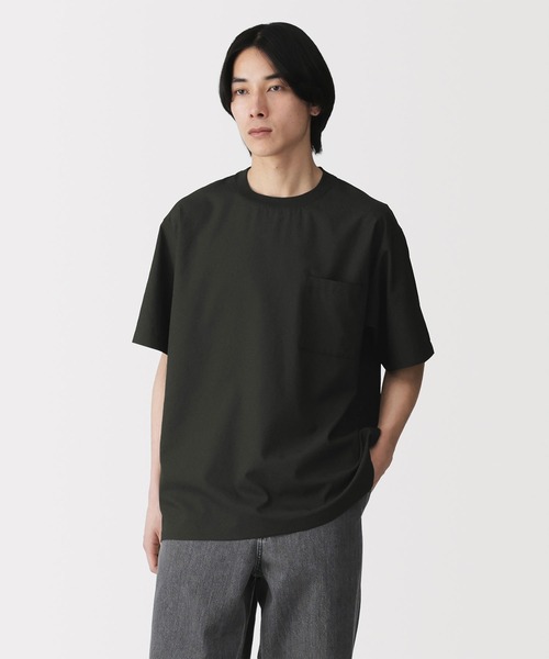 MUJI Labo 風を通すTシャツ 黒 S-M 2枚セット新品未使用品 無印良品（MUJI） シャツ 半袖 紳士 風を通す半袖布帛Tシャツ メンズ