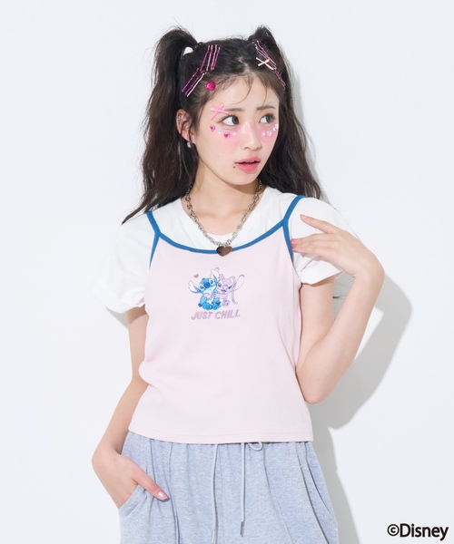 LOVETOXIC タンクトップ 肌着 「Disney」「スティッチ」/「LTXC