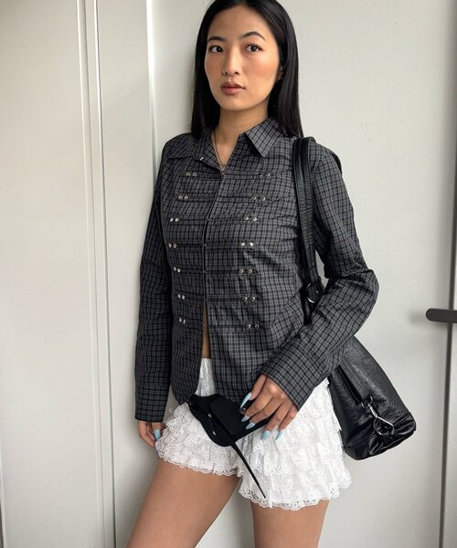 「WHO'S WHO gallery」 長袖シャツ FREE ブラック レディース_画像9