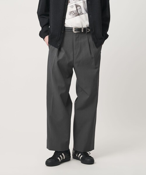 イタリア製CLOSED united arrowsプリーツワイドスラックスパンツ BEAUTY＆YOUTH UNITED ARROWS ワイドパンツ スラックス エアロ ツイル