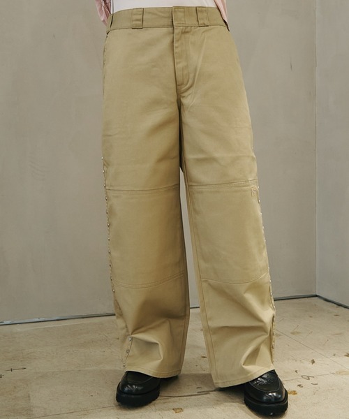 Afb チノパン AFB（エーエフビー） チノパン STUDDED WIDE PANTS メンズ レディース