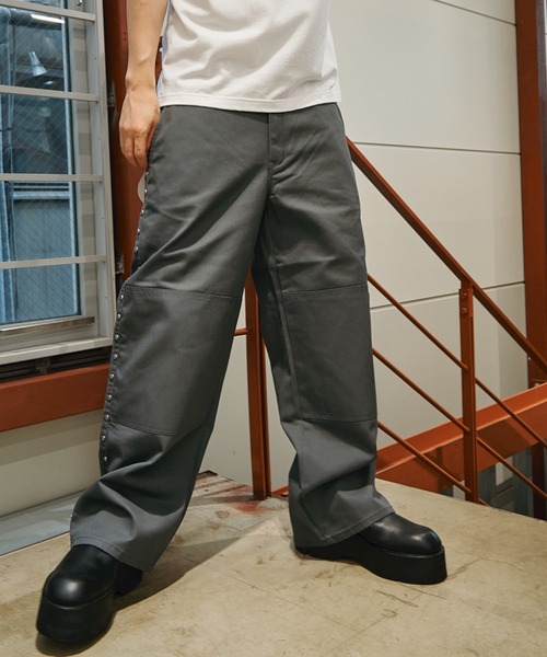 AFB（エーエフビー） チノパン STUDDED WIDE PANTS メンズ レディース