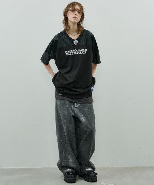 「AIVER」 半袖Tシャツ LARGE ダークグレー メンズ_画像2