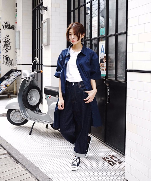 ワンピース シャツワンピース Kangol カンゴール シャツワンピース ビッグシルエット ワインポイント Zozotown Yahoo 店 通販 Yahoo ショッピング