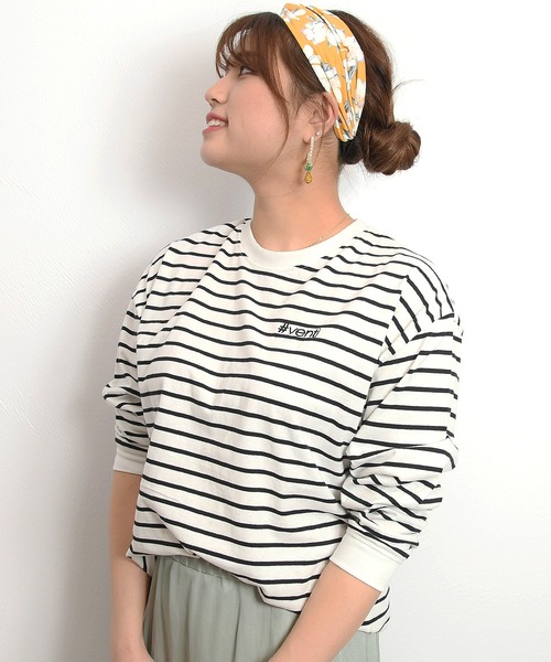 LEAD（リード） tシャツ 綿100% 長袖Tシャツトップス レディース 刺繍