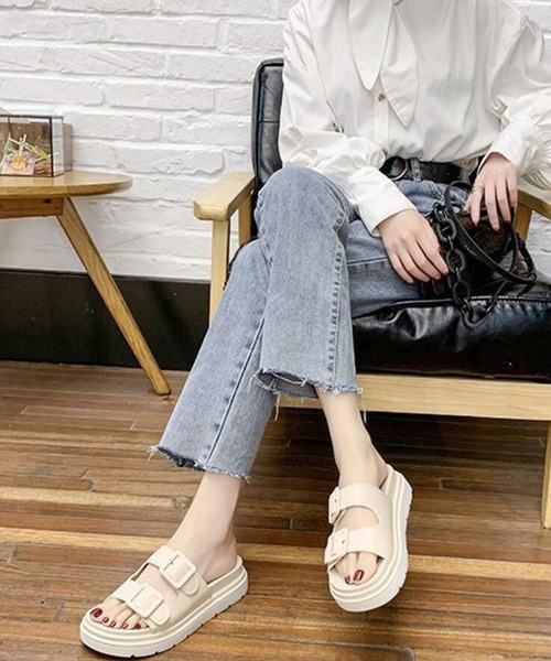 STYLEBLOCK サンダル ダブルベルト厚底スポーツサンダル