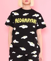 PUNYUS tシャツ 目玉焼き総柄Tシャツ(MEDAMAYAKI) レディース