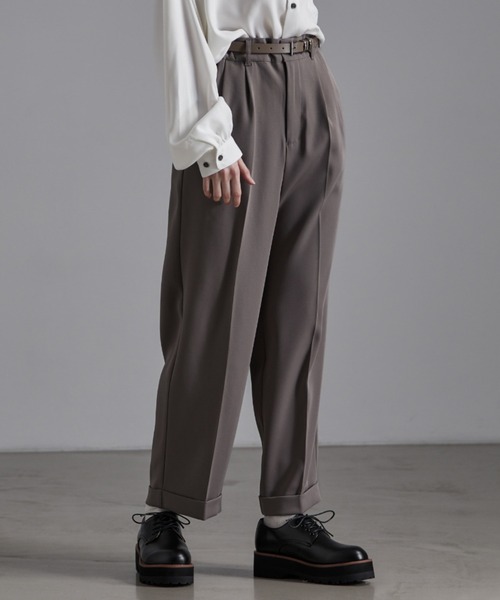 Loose（ルース） スラックス ドレープラスター ダブルワイドパンツ