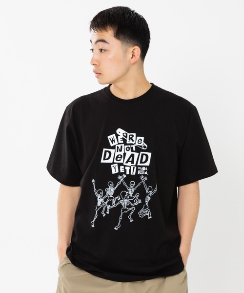 tシャツ 「mahagrid/マハグリッド」HAPPY SKELETON LS TEE/ハッピースケルトン 長袖Tシャツ レディース メンズ MAHAGRID tシャツ 「mahagrid/マハグリッド」HAPPY SKELETON LS