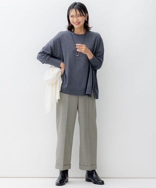 新品未使用23区洗えるガンクラブチェックストレッチ アンクル パンツ 23区 パンツ 「洗える」ガンクラブチェックストレッチ アンクル