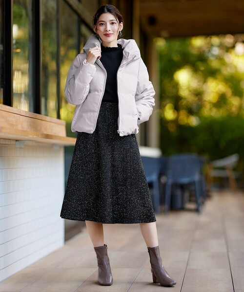 Tiaclasse スカート ラメツイードAラインフレアスカート : ZOZOTOWN