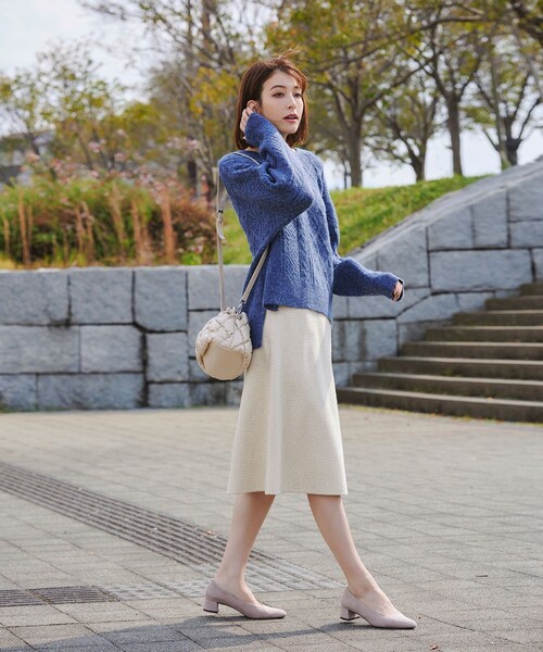 Tiaclasse スカート ラメツイードAラインフレアスカート : ZOZOTOWN