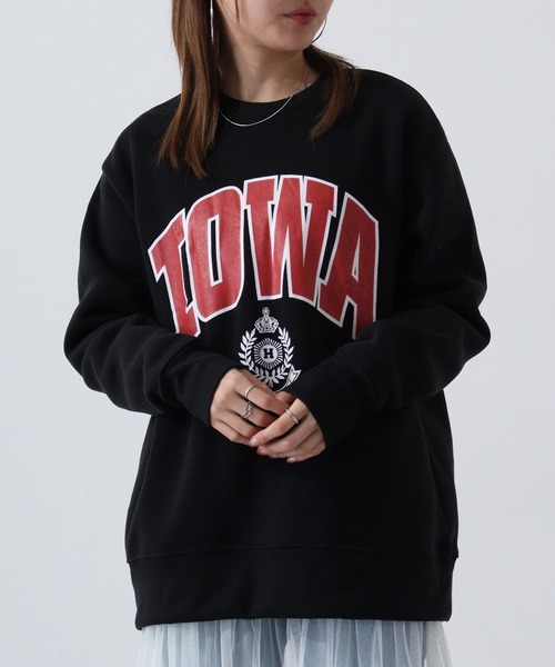 FUNALIVE トレーナー スウェット College logo print brushed