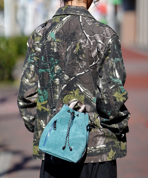 AS2OV ショルダーバッグ アッソブ WATER PROOF SUEDE DRAWSTRING