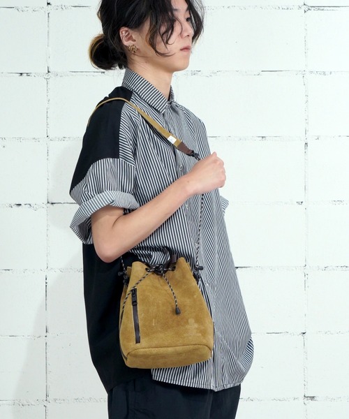 AS2OV（アッソブ） ショルダーバッグ WATER PROOF SUEDE DRAWSTRING