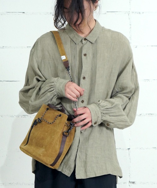 AS2OV ショルダーバッグ アッソブ WATER PROOF SUEDE DRAWSTRING