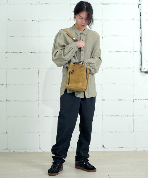 AS2OV（アッソブ） ショルダーバッグ WATER PROOF SUEDE DRAWSTRING