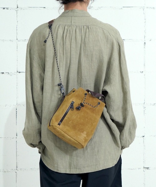AS2OV ショルダーバッグ アッソブ WATER PROOF SUEDE DRAWSTRING